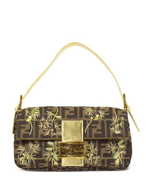 fendi embroidered baguette|Pre.